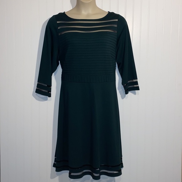 Lane Bryant Dresses & Skirts - Lane Bryant peek a boo dress 3/4 sleeves mesh
